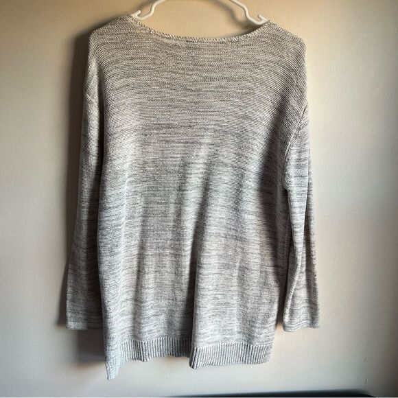 Chicos Beige Ivory Metallic Chunky Pullover Sweater 2 - Picture 4 of 6